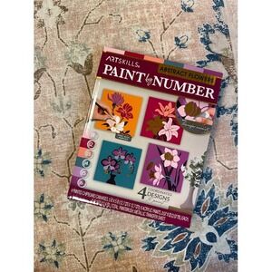 DIY Floral Art Kit ArtSkills Paint by Number 5x5 Multi Abstract Flowers Metallic